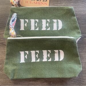 2x Clarins Green FEED Pouches